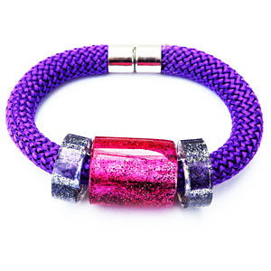 Wrist Candy Pink on Purple