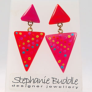 Pink/Watermelon Spotty Earrings