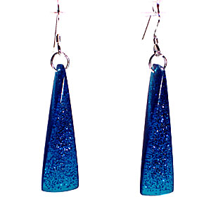 Blue Glitter Earrings