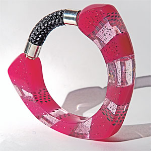 Sugar Pink Spotty Bangle
