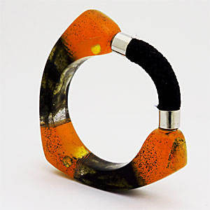 Orange and Smoke Bangle