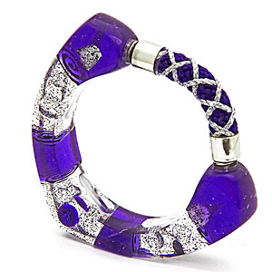 Purple Blue & Clear Shimmer
