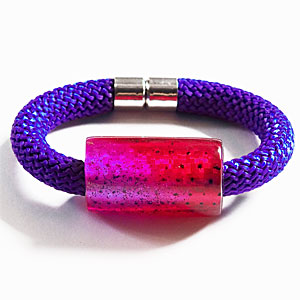 Wrist Candy Magenta Ruby on Blue