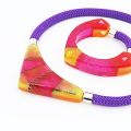 Pink,Orange, Yellow Purple Necklace