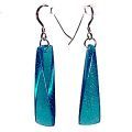 Turquoise Glitter Earrings